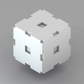 6 cubes in motion